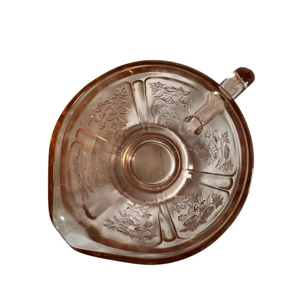 Depression Glass Creamer Sharon Cabbage Rose‎ Pink Vintage 1930s